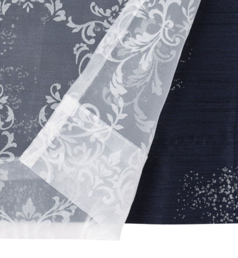 Francfranc ブリス×ルシーラ　ダブルカーテン ネイビー 178×100