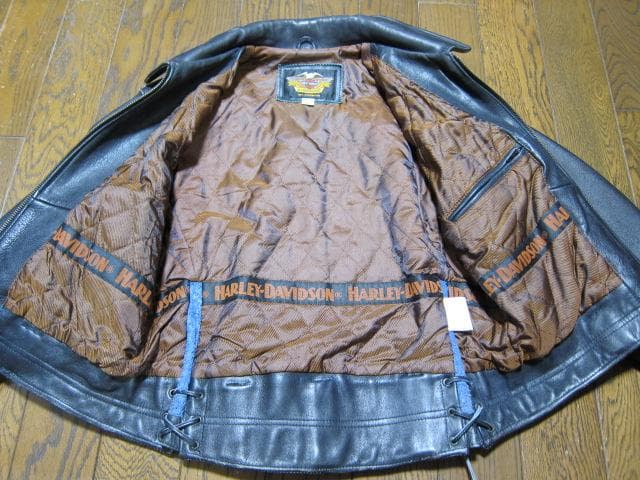 【良品】HARLEY-DAVIDSON シングルライダース革ジャン Lサイズ