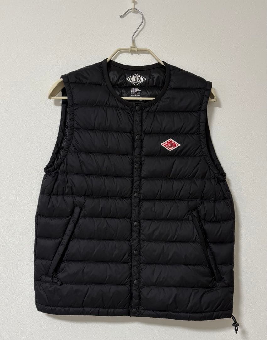 DANTON ダウンベスト ブラック 34 インナーダウンベスト