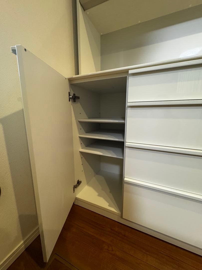 高橋木工所　ホワイトキッチンカウンター 食器棚