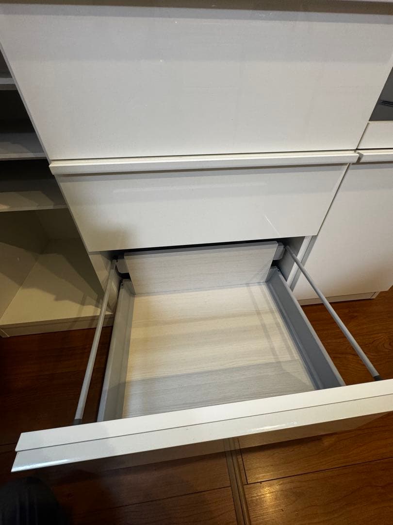 高橋木工所　ホワイトキッチンカウンター 食器棚