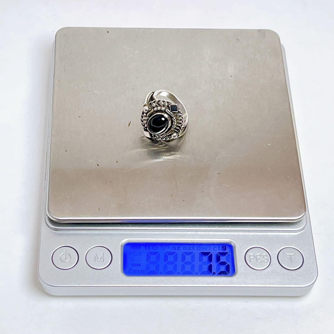 ジョージジェンセン　オニキス　ヴィンテージ　リング　925 419 9号