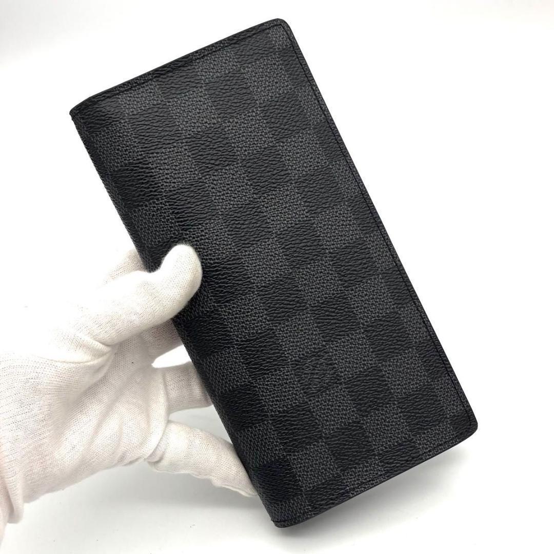 【未使用級】ルイヴィトン ダミエグラフィット ブラザ 二つ折り 長財布 ブラック