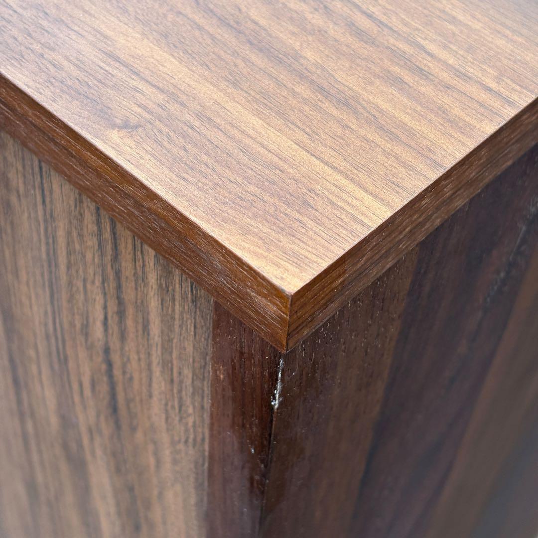 【週末セール】美品 無印良品 チェスト ワイド 4段 足付き ウォールナット材