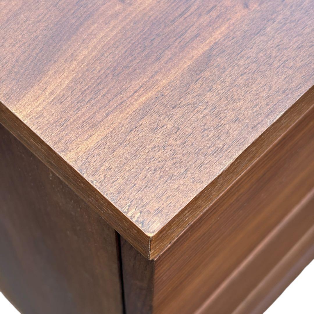 【週末セール】美品 無印良品 チェスト ワイド 4段 足付き ウォールナット材