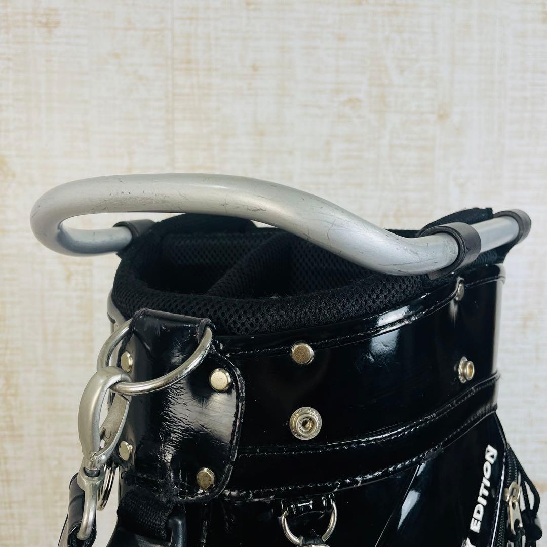 マスターバニーエディション　総エナメル　スタンド　キャディバッグ　ブラック9型