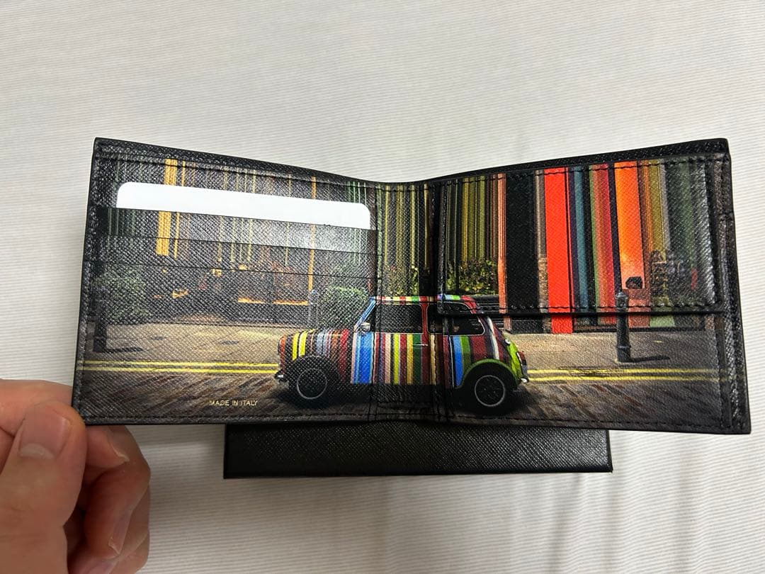 ポールスミス 二つ折り財布 ミニクーパー MINI イタリア製