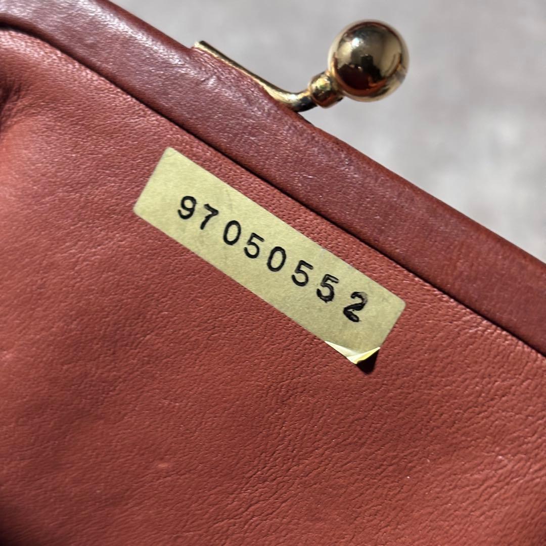 希少 美品 オールドコーチ がま口 ケース グラブタンレザー ブラウン