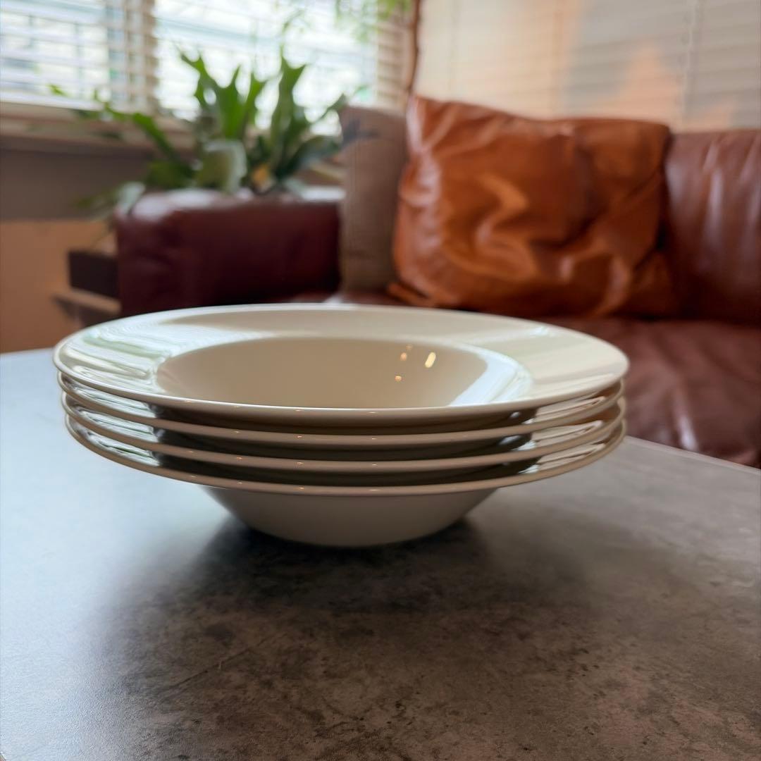 ARABIAアラビア　koko ディーププレート　24センチ　4枚 リム皿