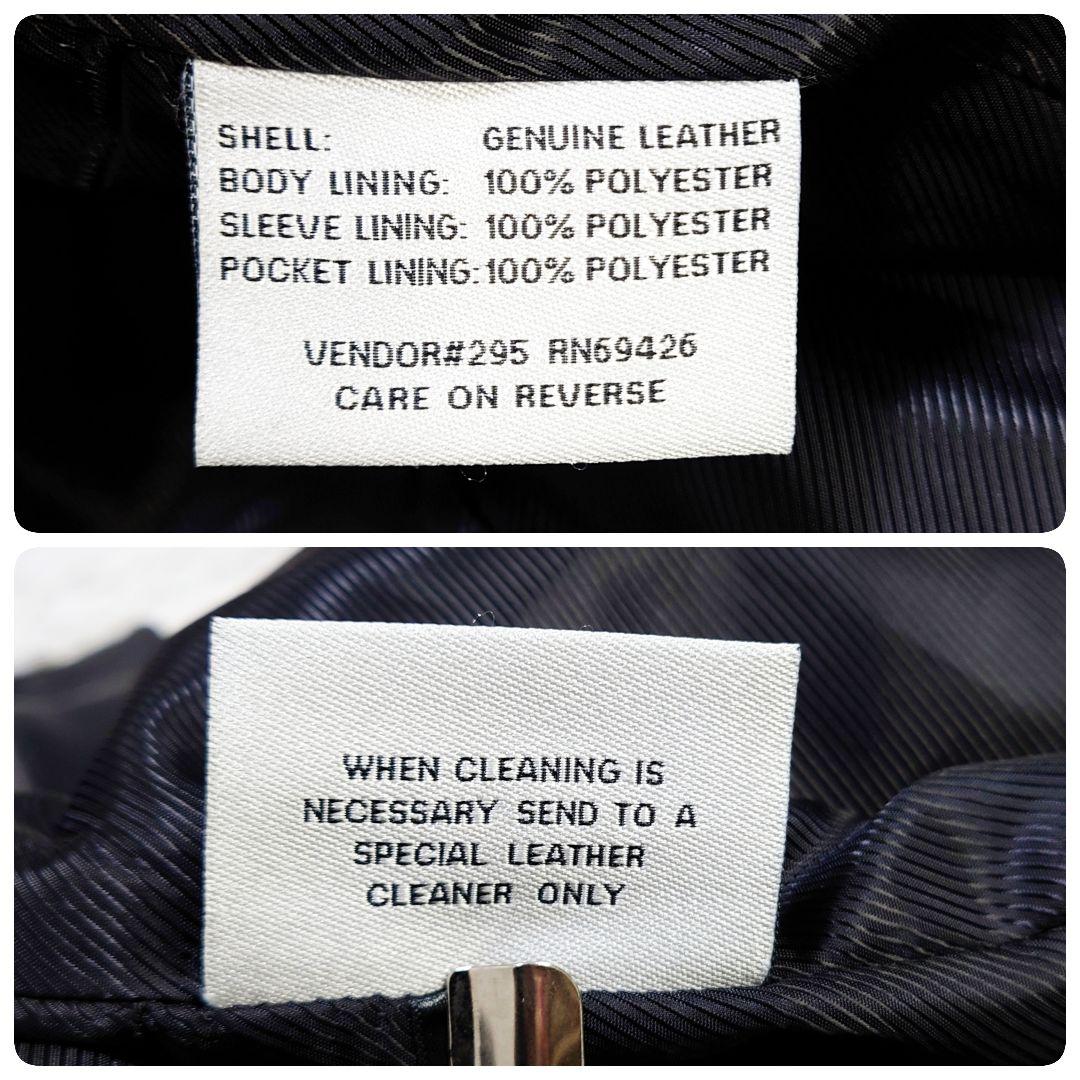 ウィルソンズレザー　レザーコート　ラムレザー　羊革　ベルト　ライナー付　黒　M