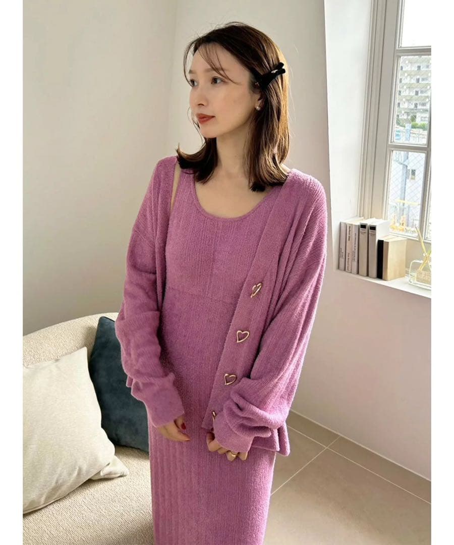 【新品】SNIDEL  ハートボタンカーディガン ワンピースSET