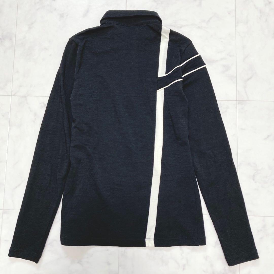 DESCENTE 定価1.7万 マナードウール 切り替え ロングスリーブシャツ