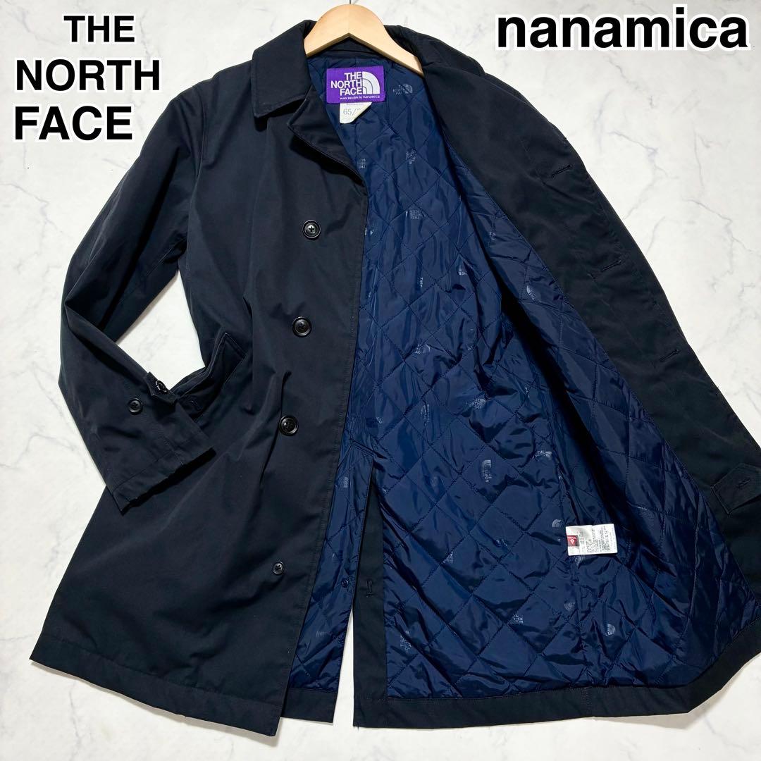希少✨ザノースフェイス パープルレーベル ステンカラーコート ナナミカ 紺色 M