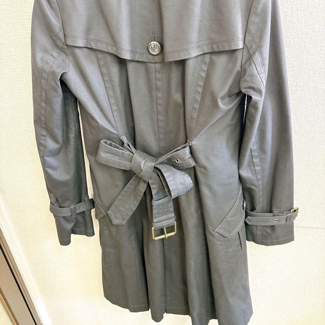 ＄バーバリー　トレンチコート　メンズ　ブラック　サイズ38