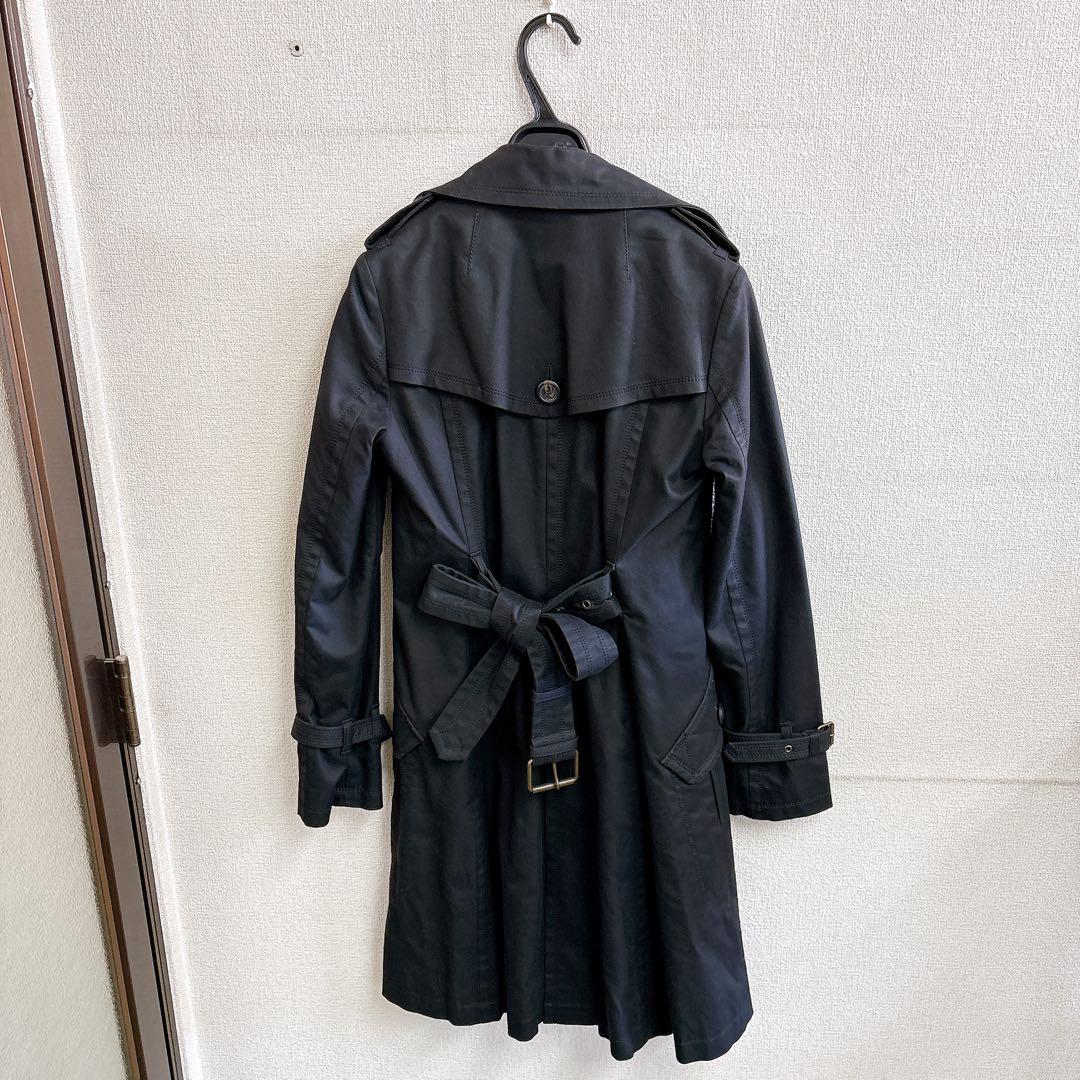 ＄バーバリー　トレンチコート　メンズ　ブラック　サイズ38
