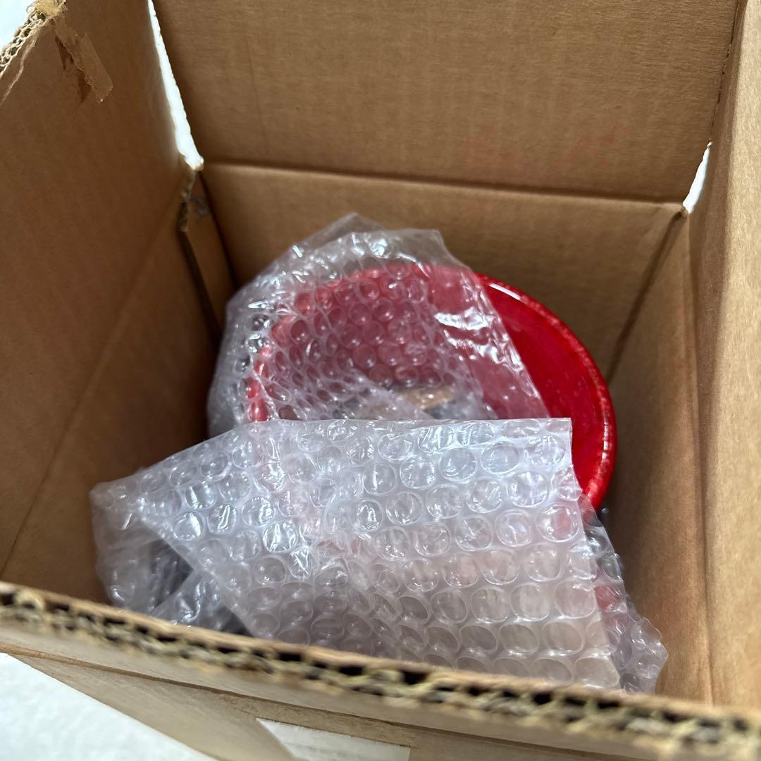 花瓶　イタリア製　サルデリ　イタリアンレッド　赤　花器　陶器製　フラワーベース