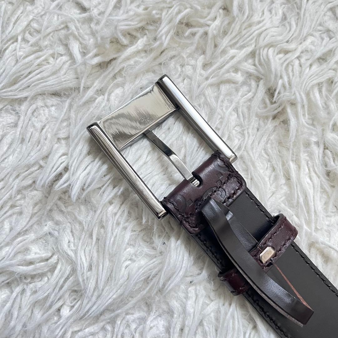 ノブさん専用　GUCCI 146413 シマ レザーベルト GG柄 型押し