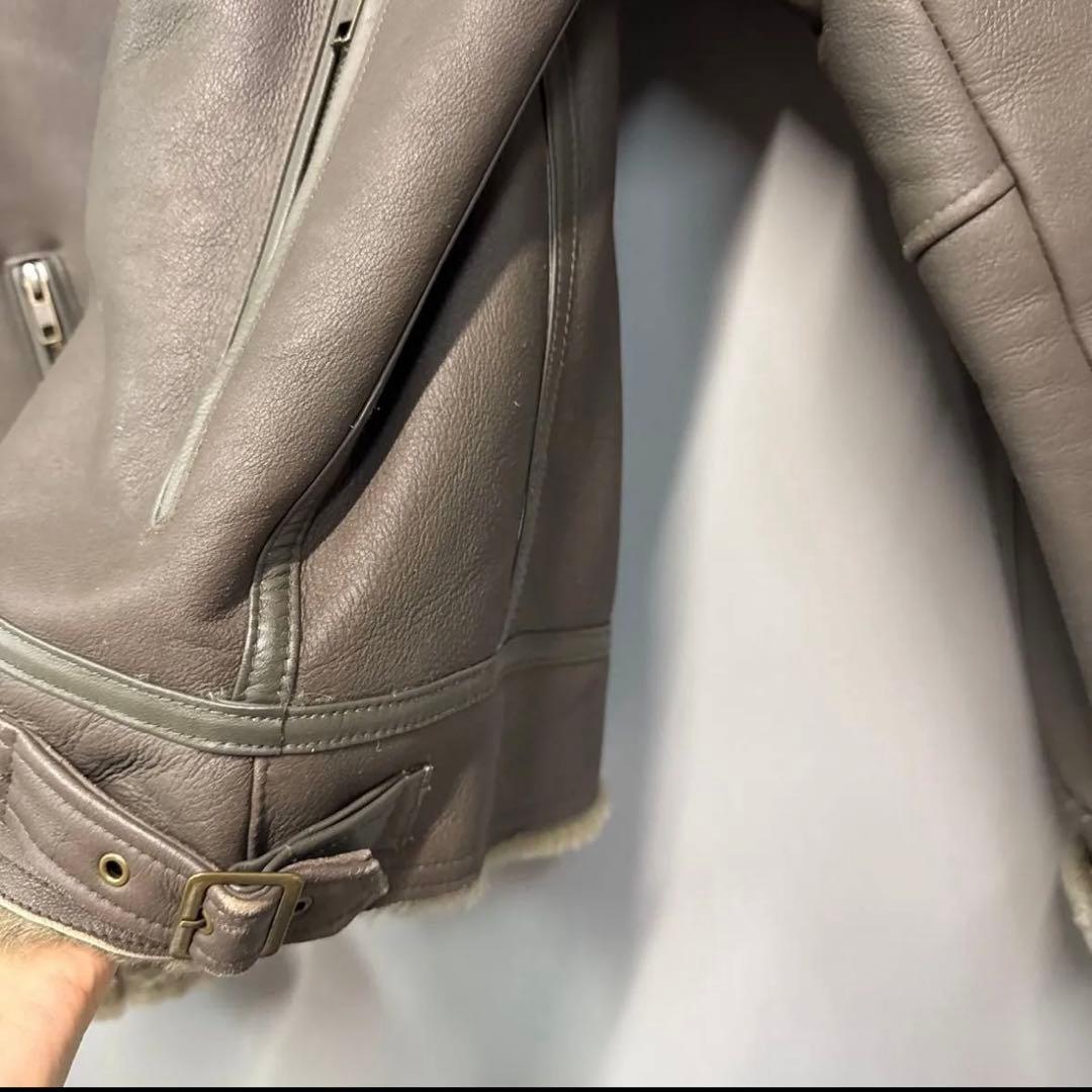WIND ARMOR ニチワ　ムートン　ジャケット　コート　M 羊レザー　本革