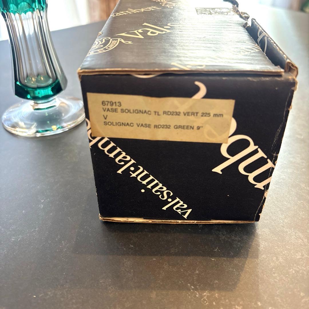 【美品／ヴァルサンランベール】花瓶（Val Saint Lambert）