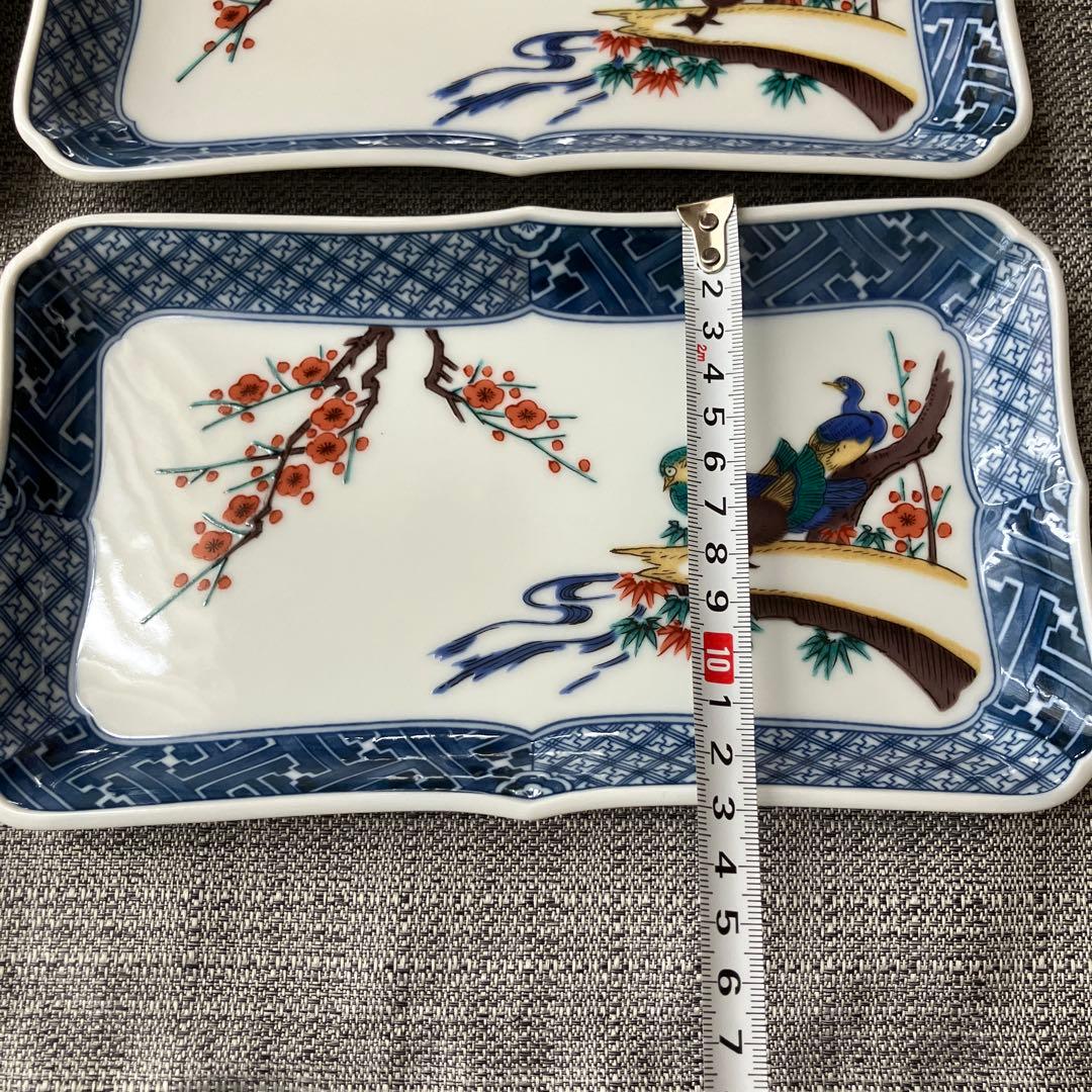 未使用　九谷焼　武生　角皿　5枚