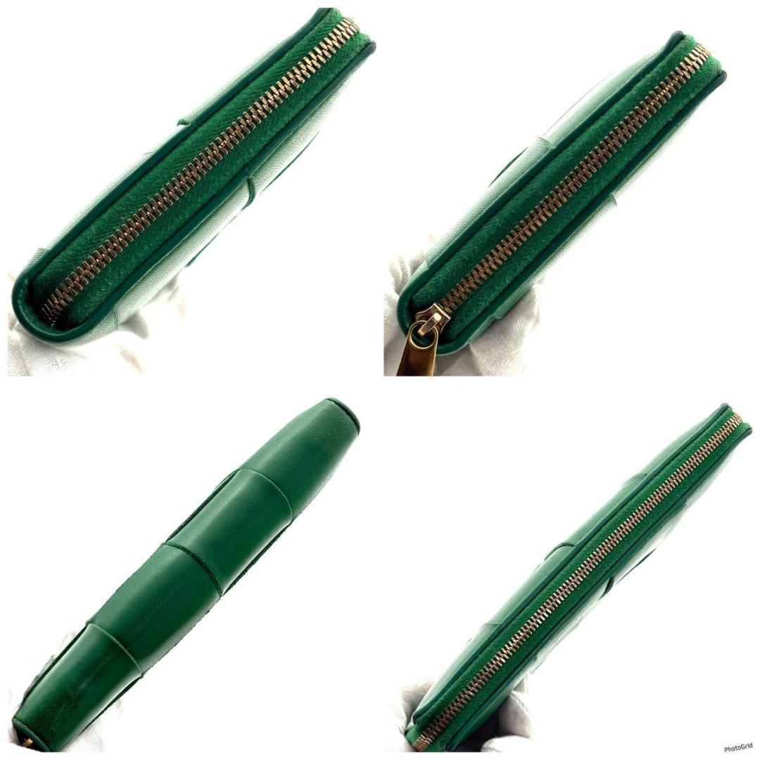 【最高級美品】ボッテガヴェネタ カセット イントレチャート ラウンドファスナー