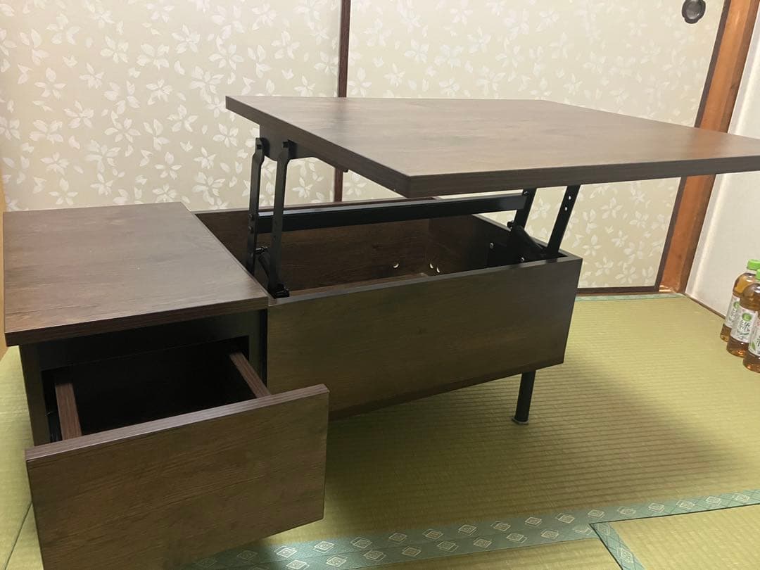 収納付き昇降式センターテーブル