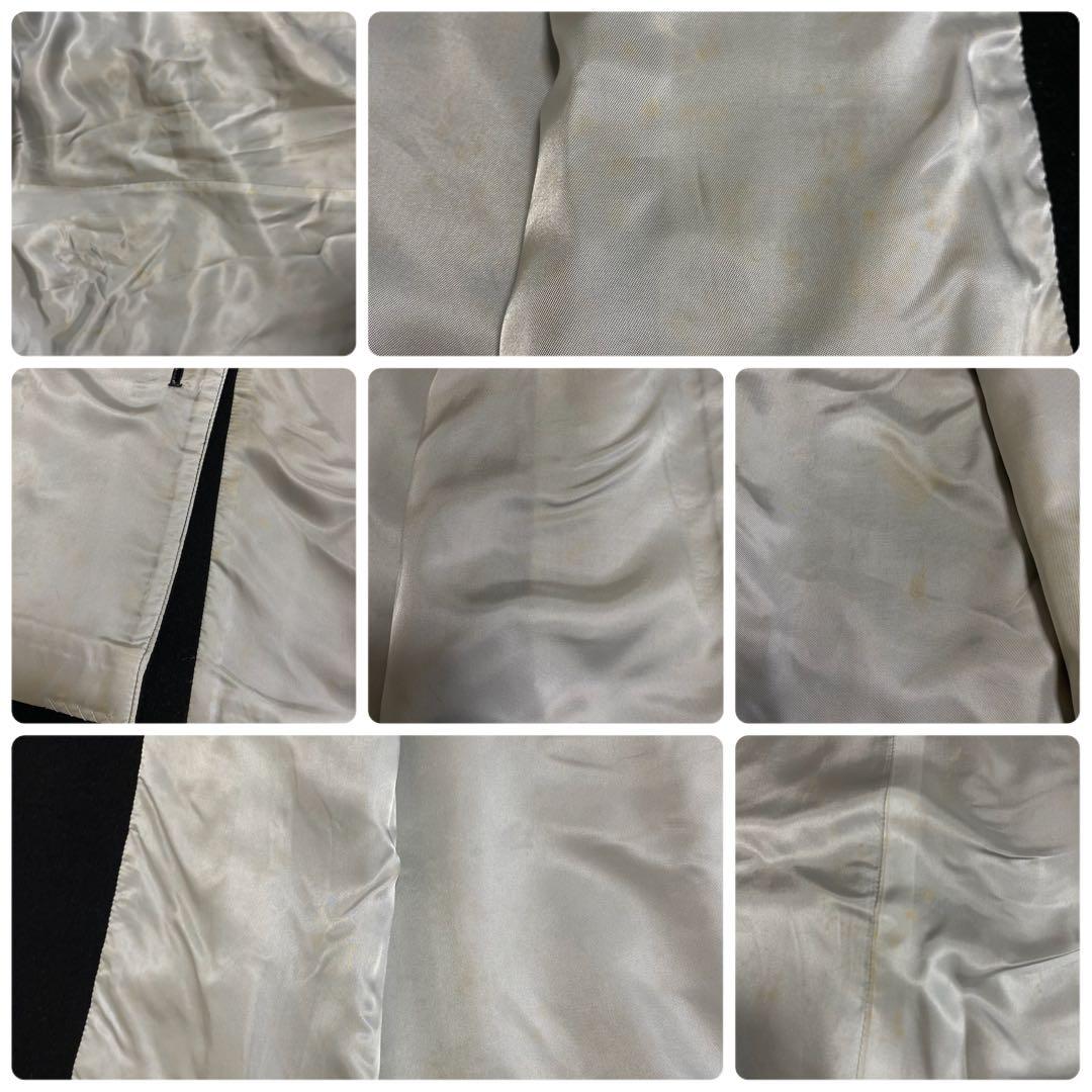 バーバリーズ ダブルチェスターコート　ロング丈　カシミヤ混　ブラック　M