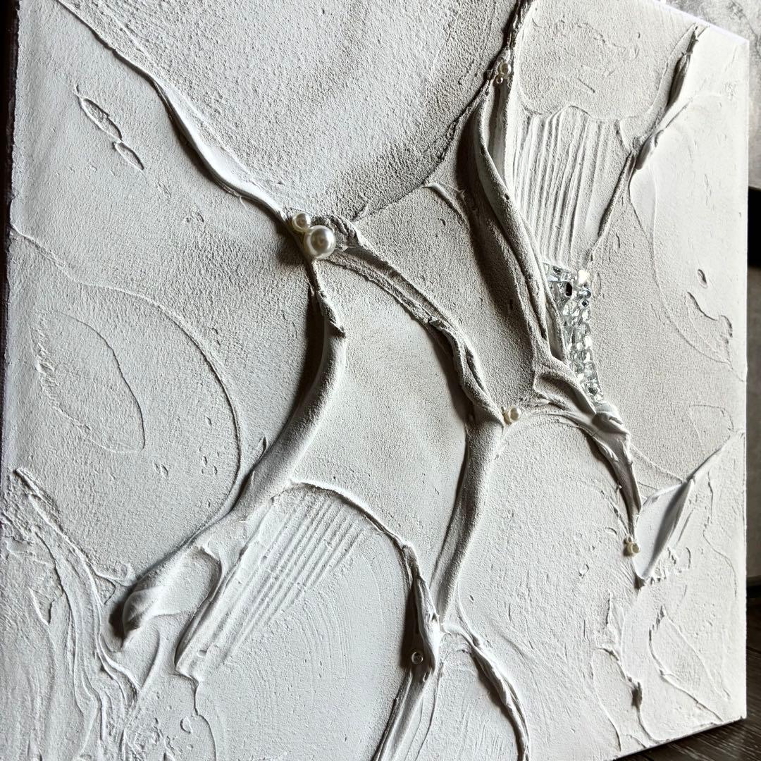 現代アート　30×30㎝　テクスチャーアート　モダン　アートパネル　インテリア