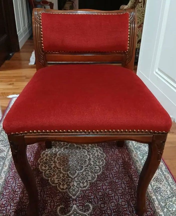 クラシックデザイン 木製猫脚スツール