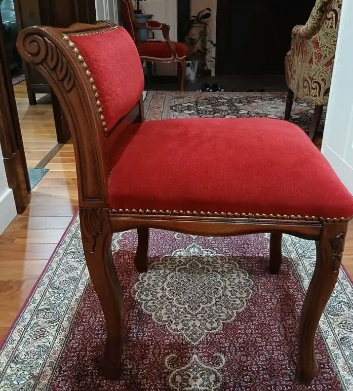 クラシックデザイン 木製猫脚スツール