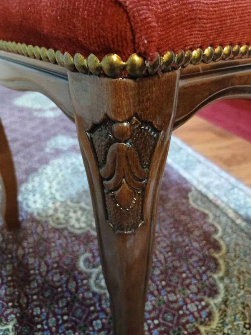 クラシックデザイン 木製猫脚スツール