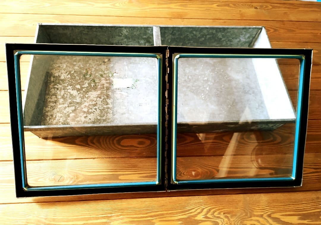 ★値下げしました★❤️ 2つセット昭和　レトロ　 ブリキ　ガラス　ケース