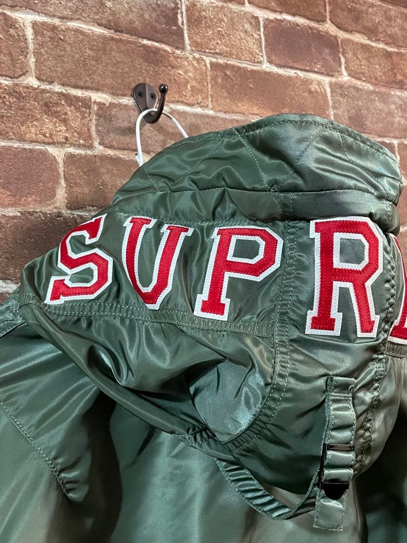 極美品）Supreme 21AW Hooded MA-1 Olive
