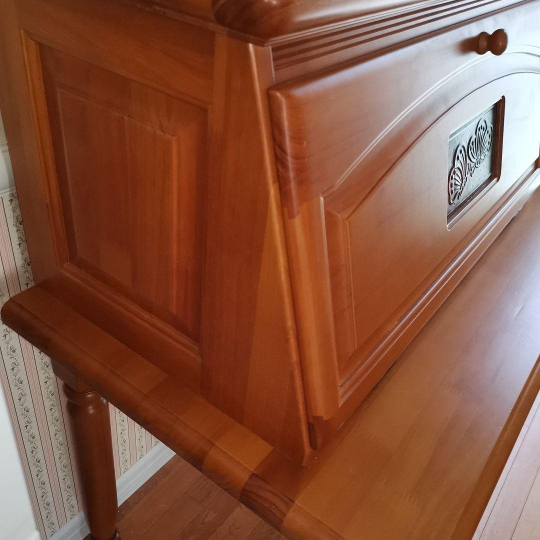 天然木　ライティングビューロー デスク 学習机 カントリー