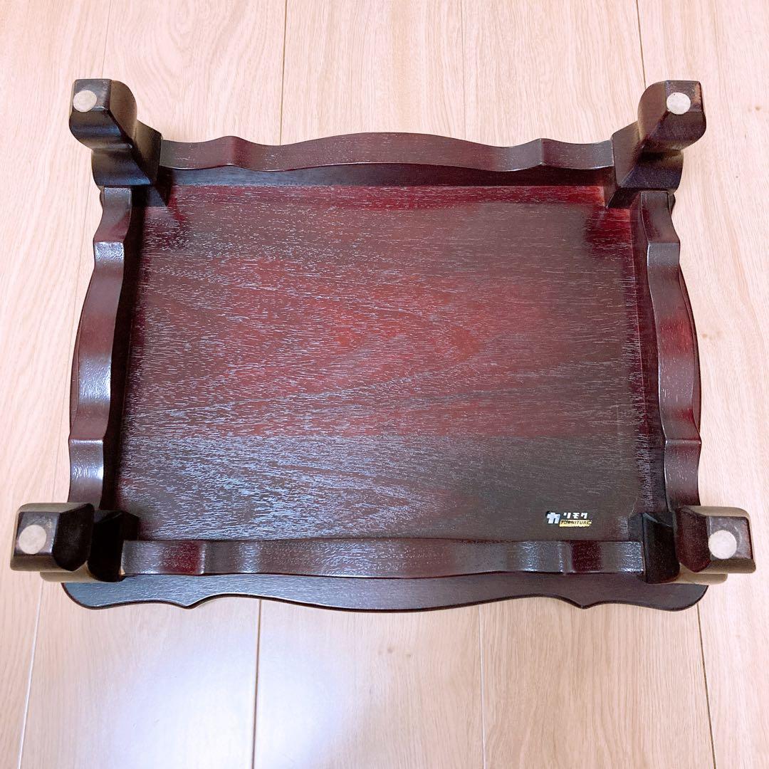 カリモク　花台　K6075 レトロ　昭和　アンティーク