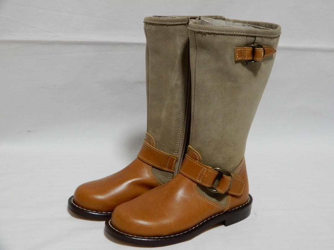 未使用　イタリア製　AcanB/エーキャンビー　キッズ用　本革ブーツ　15㎝