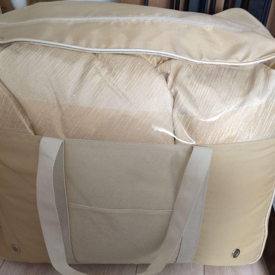 サンモト　羽毛布団　金糸交織先染織物　純金（24K）金箔