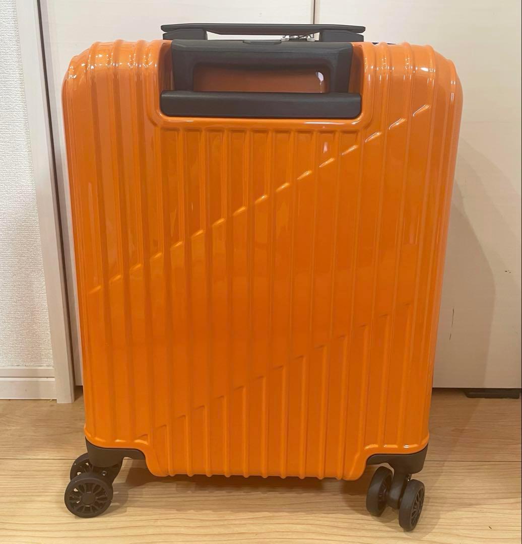 【訳あり】スーツケース★機内持込可★34L★オレンジ★3.1kg★2〜3泊