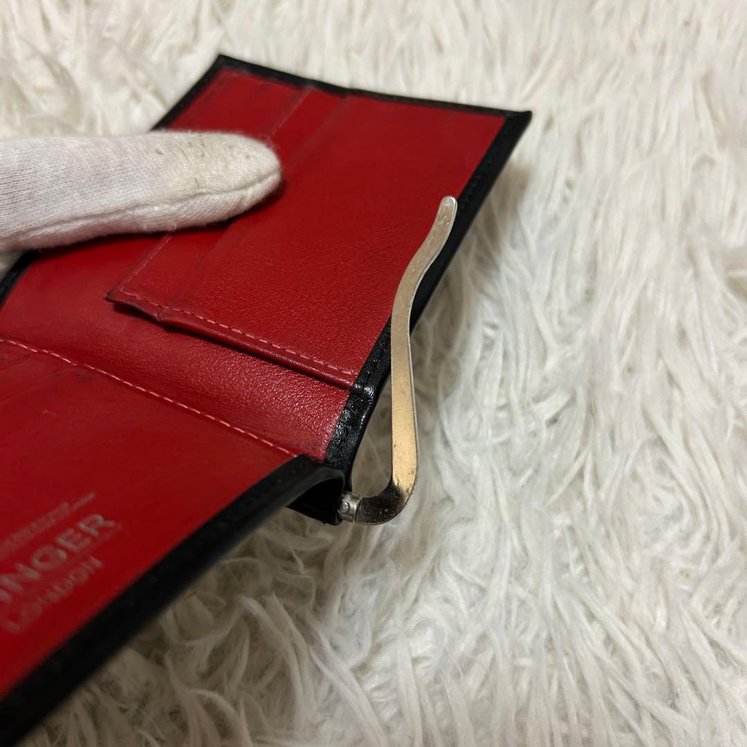 エッティンガー　マネークリップ　レザー　折り財布　ブラック