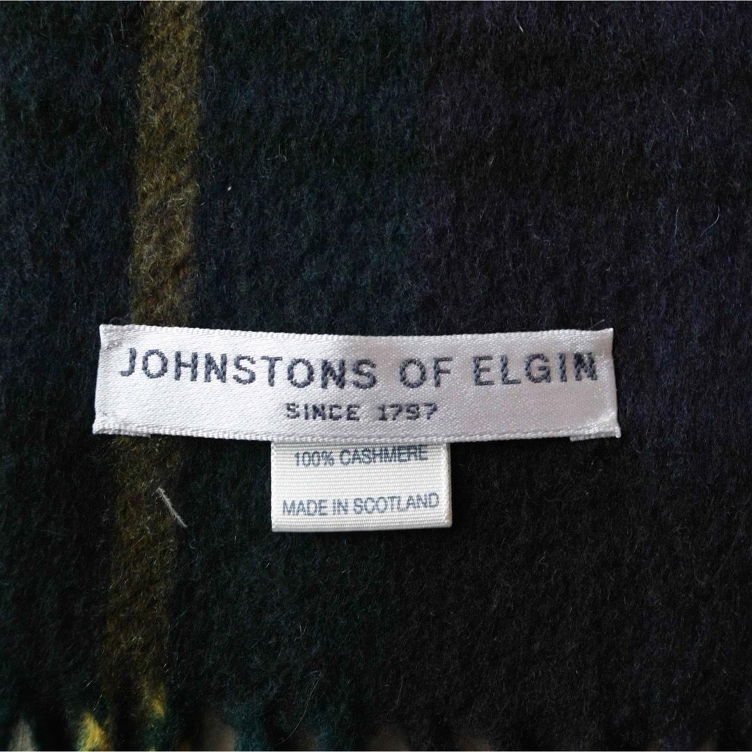 5407 Lilibetジョンストンズ 大判ストール チェック グリーン