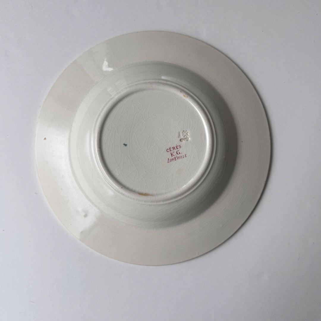 フランスアンティーク　リュネビル　リュネビル　CERES 女神　深皿