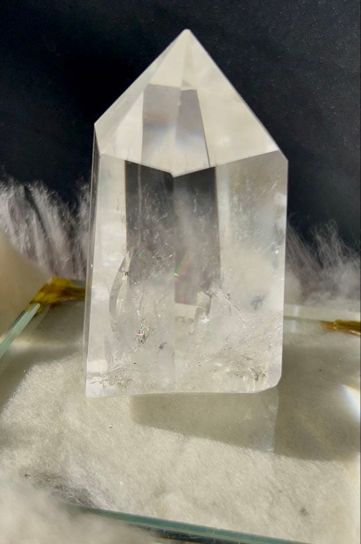 水晶　エンジェルラダー　ブルーラダー　クリアクォーツ　虹いり　水晶タワー