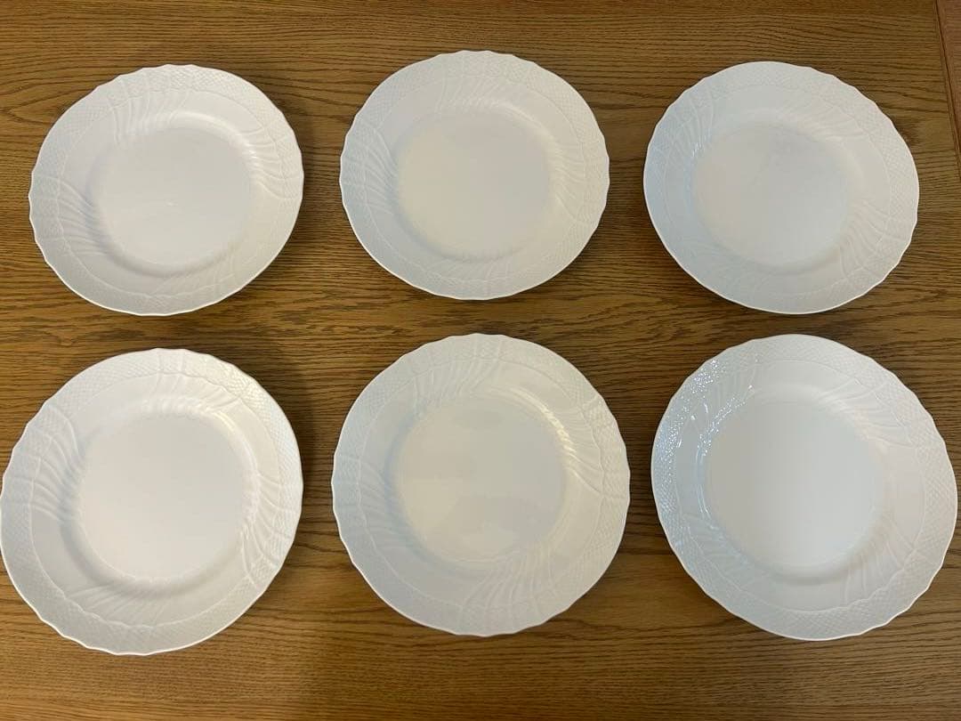 ●リチャードジノリ●ベッキオホワイト プレート 約25センチ《6枚セット》未使用