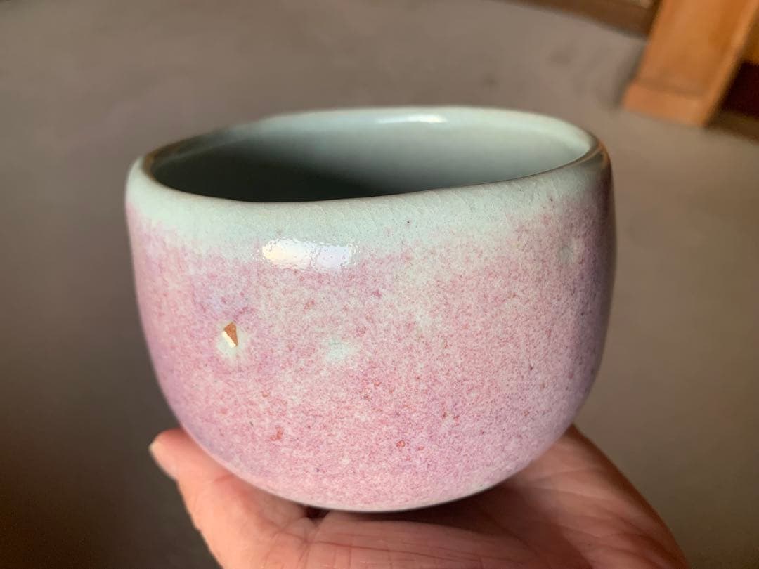 無形文化財 宇野宗甕 薄青磁 茶碗