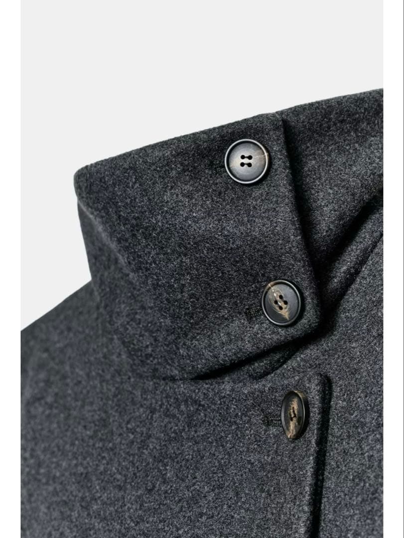 完売品⭐︎ZARA ハイネックショートコート S グレーマール