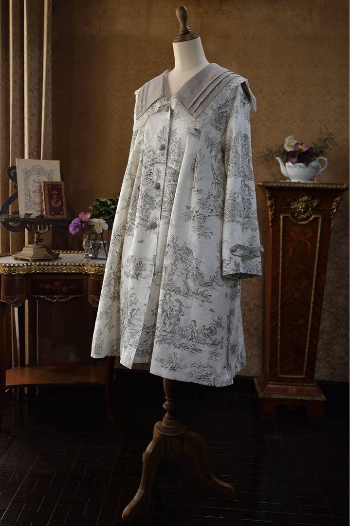 SERAPHIM セラフィム　トワルドジュイのリネンコート　ホワイト