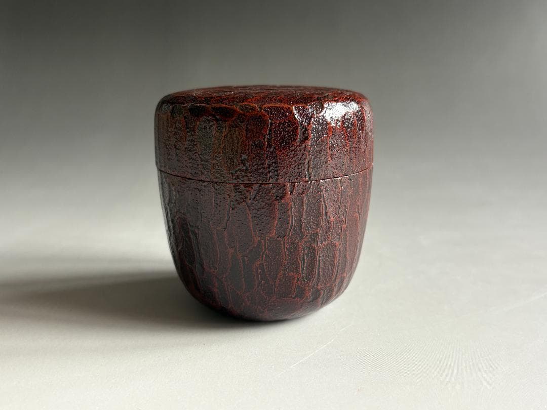 中村宗悦　松皮塗　宝尽くし蒔絵　大棗　薄茶器　茶道具