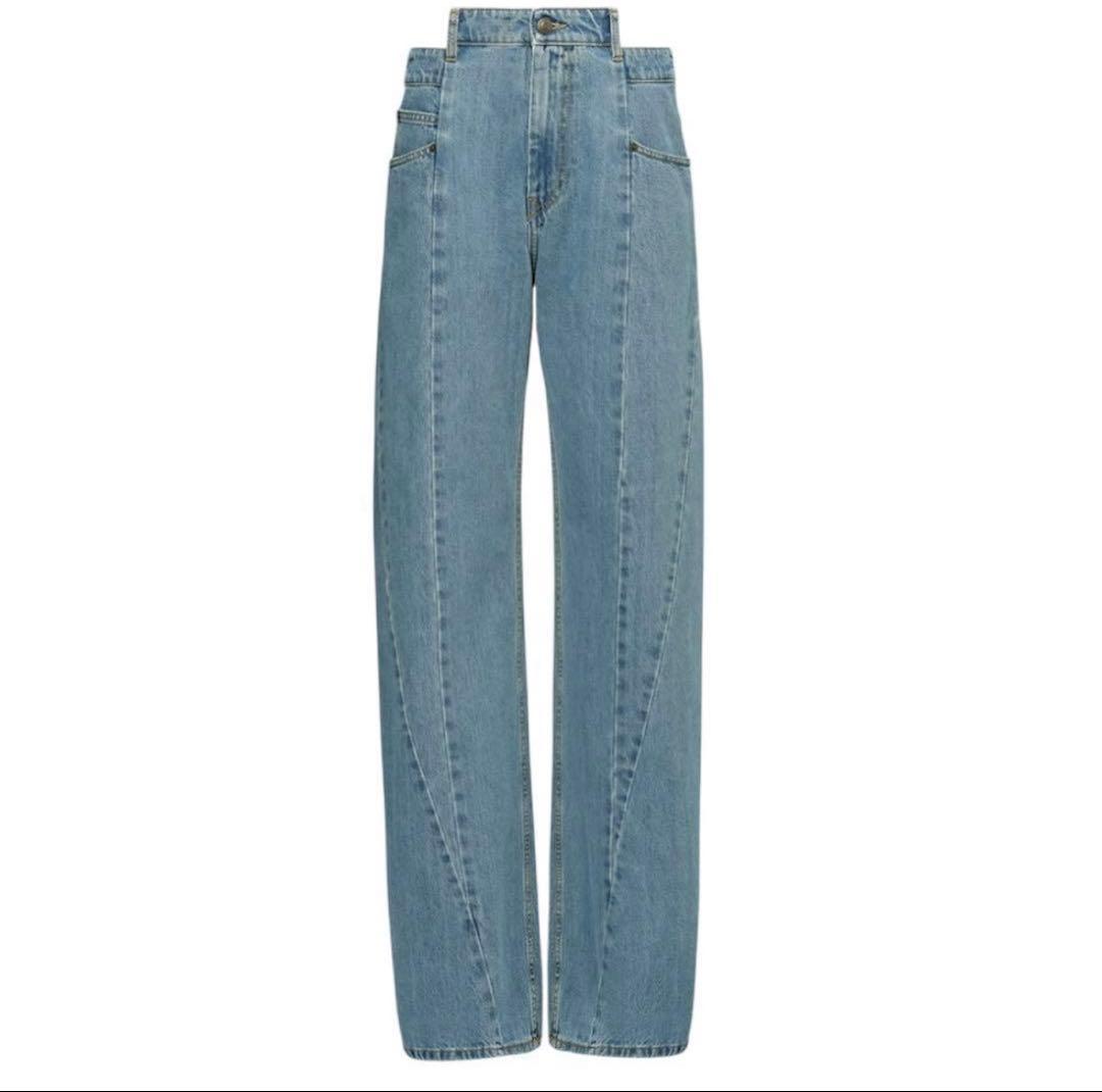 メゾンマルジェラ Décortiqué 再構築 パネル デニム ワイド 38