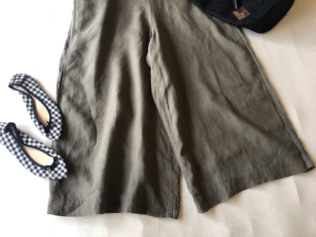 ビームス取扱♪ティッカ上質リネン100%ゆったりワイドパンツオールインワン♪