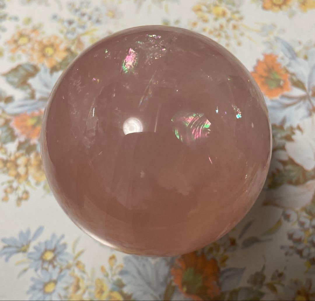 スターローズクォーツ約7cm　ブルーローズクォーツ約6cm　スフィア　セット